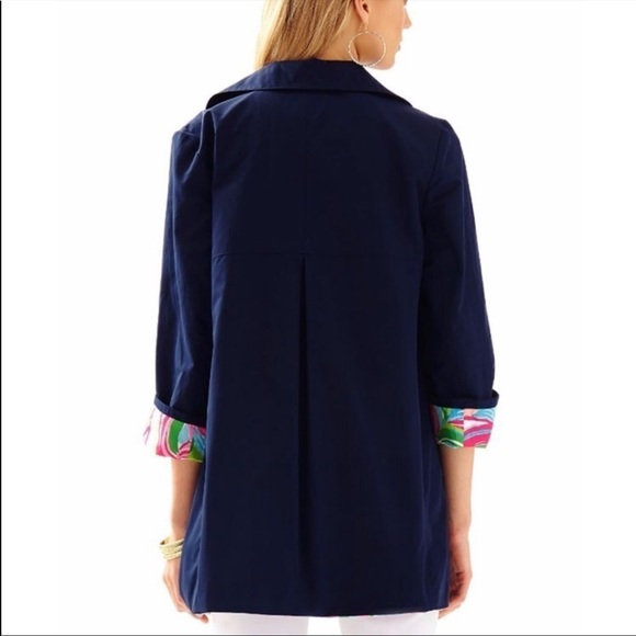 NWT Lilly Pulitzer Palm Beach Jacket, Navy, S - Picture 3 of 9